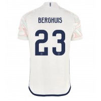 Ajax Steven Berghuis #23 Vonkajší futbalový dres 2023-24 Krátky Rukáv